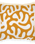 Cushion Cover-Coastal Fringe-Coral Sea Honey-45cm x 45cm