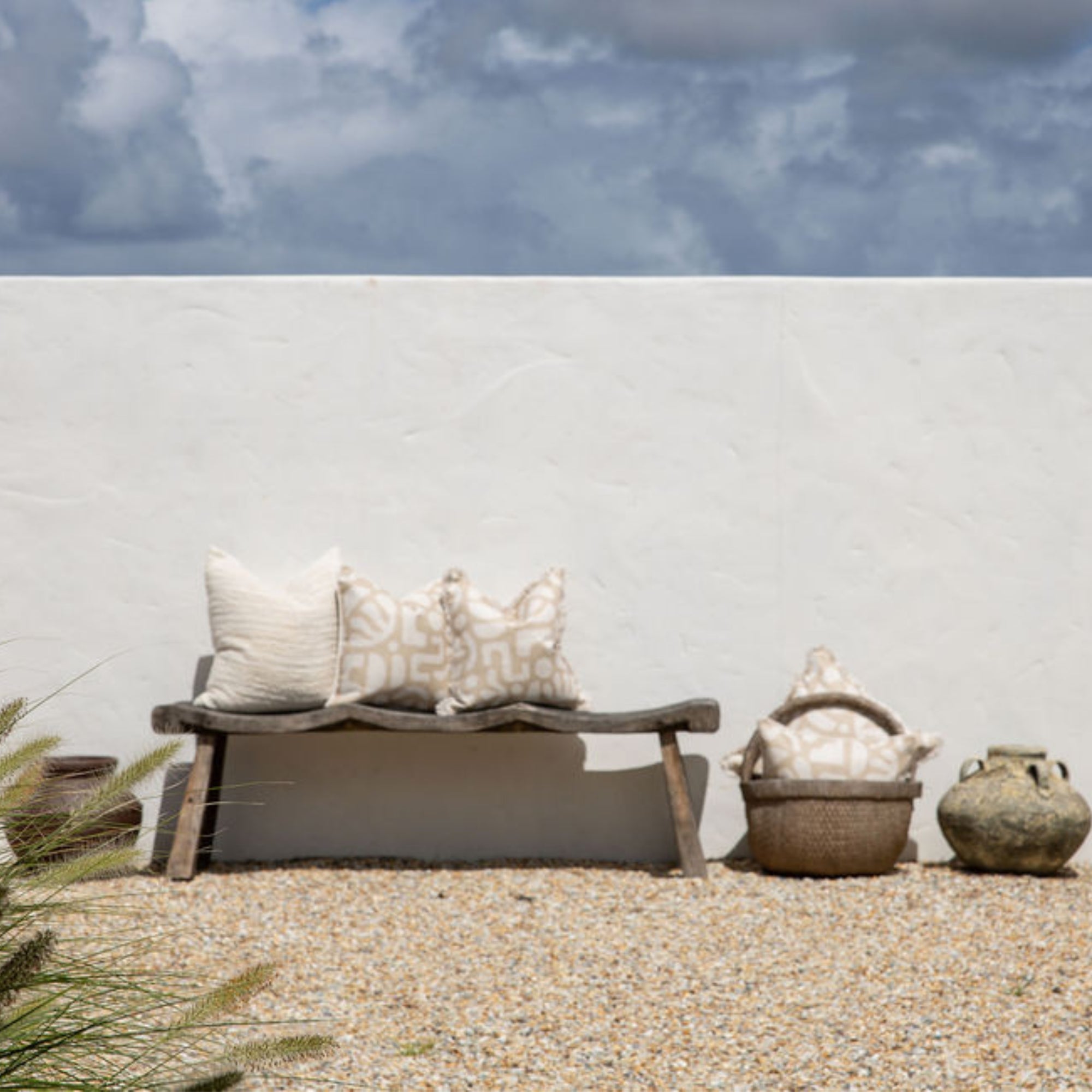 Cushion Cover-Coastal Fringe-Sand Beige-45cm x 45cm