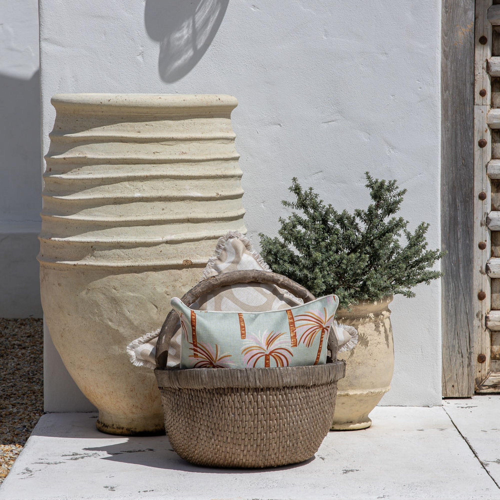 Cushion Cover-Coastal Fringe-Sand Beige-45cm x 45cm