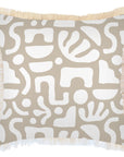 Cushion Cover-Coastal Fringe-Sand Beige-60cm x 60cm