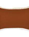 Cushion Cover-Coastal Fringe-Solid Terracotta-35cm x 50cm