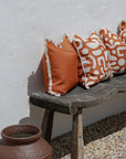 Cushion Cover-Coastal Fringe-Solid Terracotta-45cm x 45cm