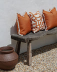 Cushion Cover-Coastal Fringe-Solid Terracotta-45cm x 45cm