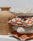 Cushion Cover-Coastal Fringe-Solid Terracotta-45cm x 45cm