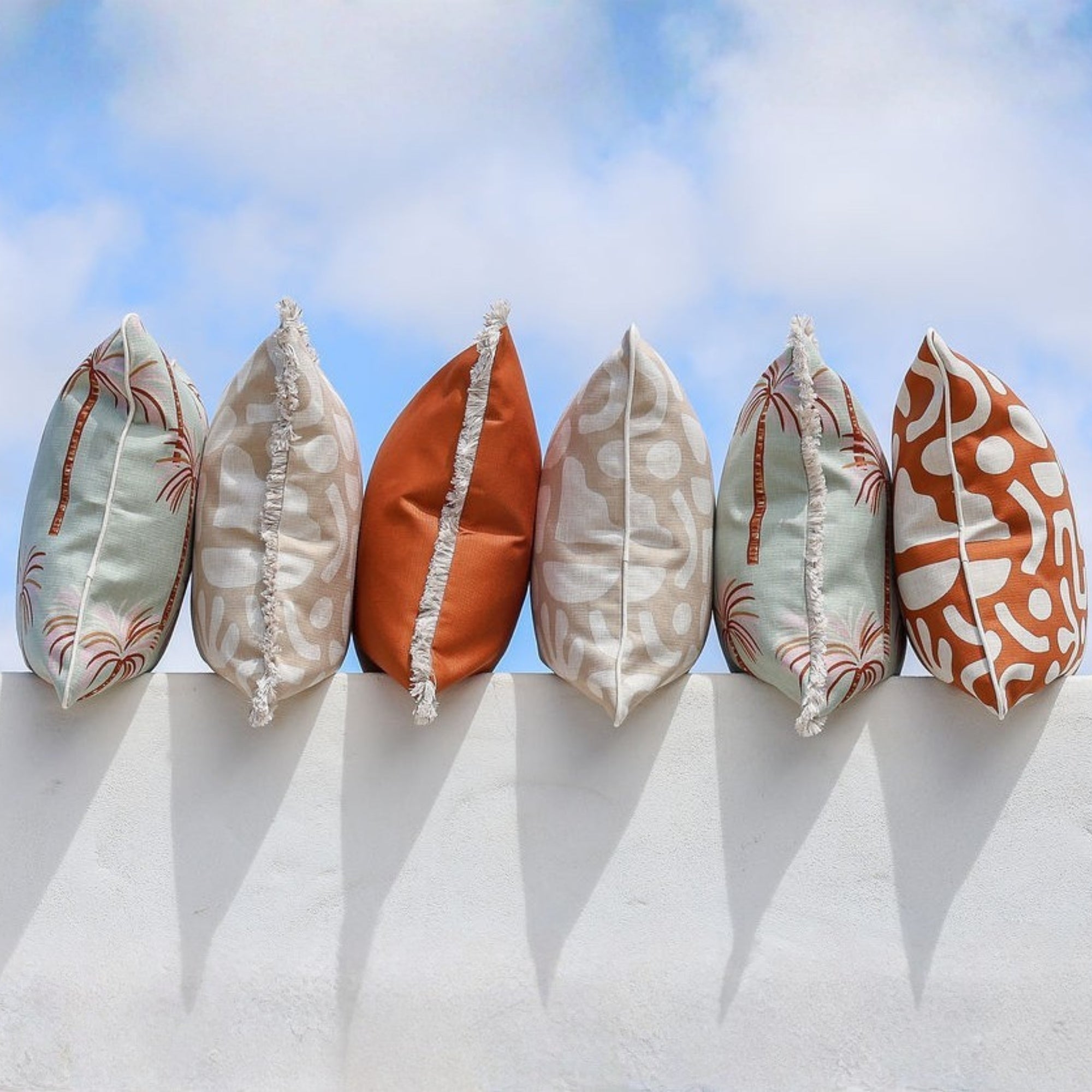 Cushion Cover-Coastal Fringe-Solid Terracotta-45cm x 45cm