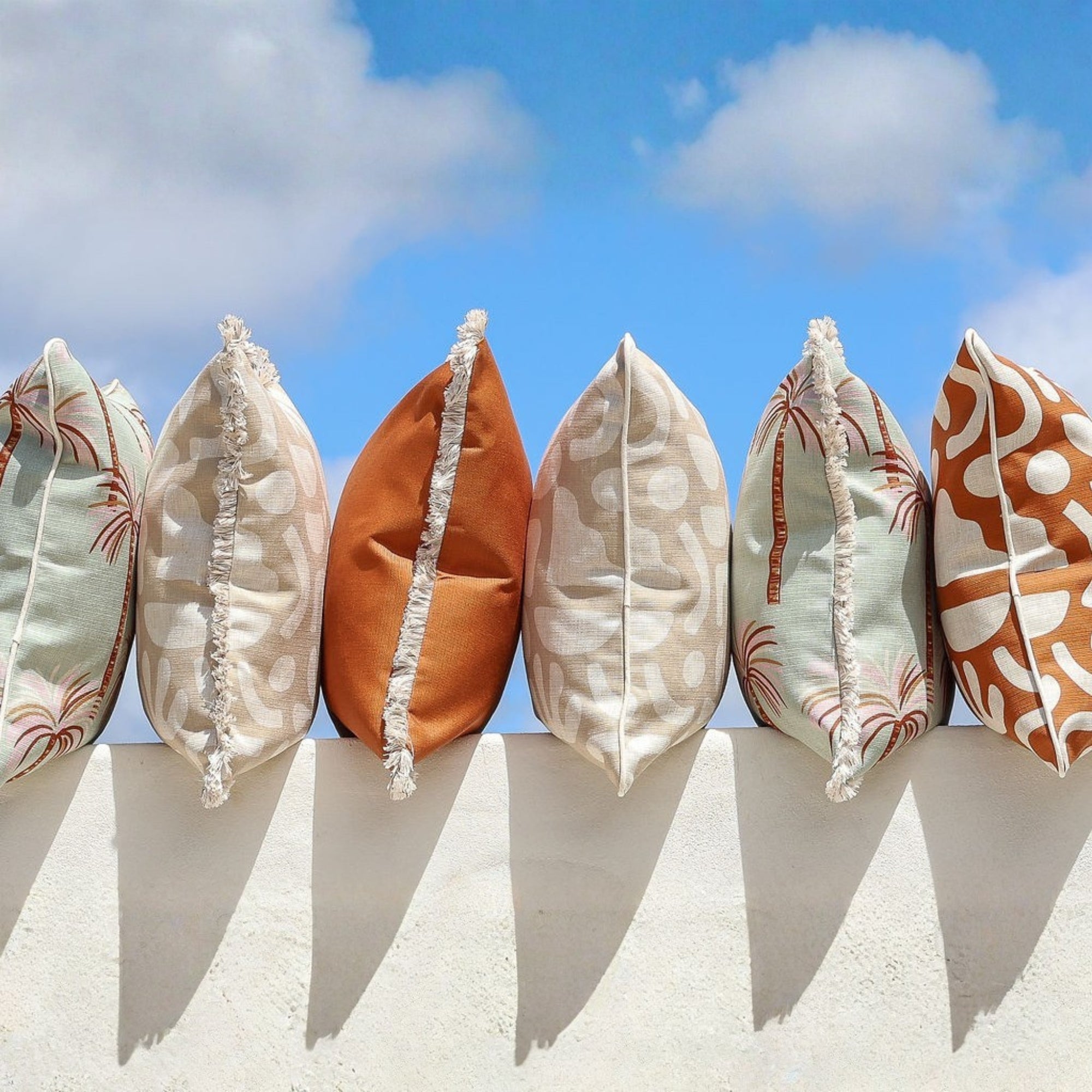 Cushion Cover-Coastal Fringe-Solid Terracotta-45cm x 45cm