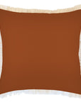 Cushion Cover-Coastal Fringe-Solid Terracotta-60cm x 60cm
