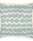 Cushion Cover-Coastal Fringe-Ocean Seafoam-45cm x 45cm