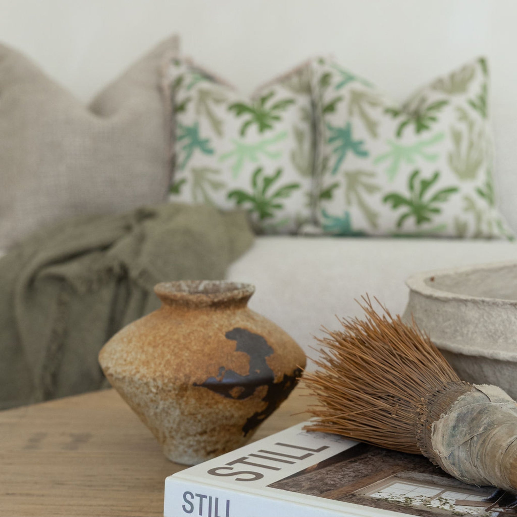 Cushion Cover-Coastal Fringe-Seaweed-45cm x 45cm