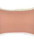 Cushion Cover-Coastal Fringe-Solid Peachy Pink-35cm x 50cm