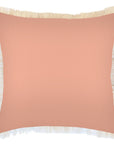 Cushion Cover-Coastal Fringe-Solid Peachy Pink-60cm x 60cm