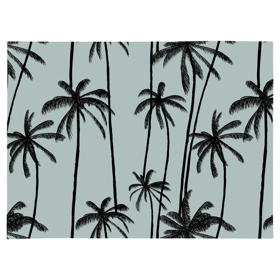 Placemat set of 4-Tall Palms Seafoam-46cm x 33cm