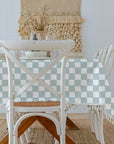 Tablecloth-Check Seafoam-250cm x 142cm
