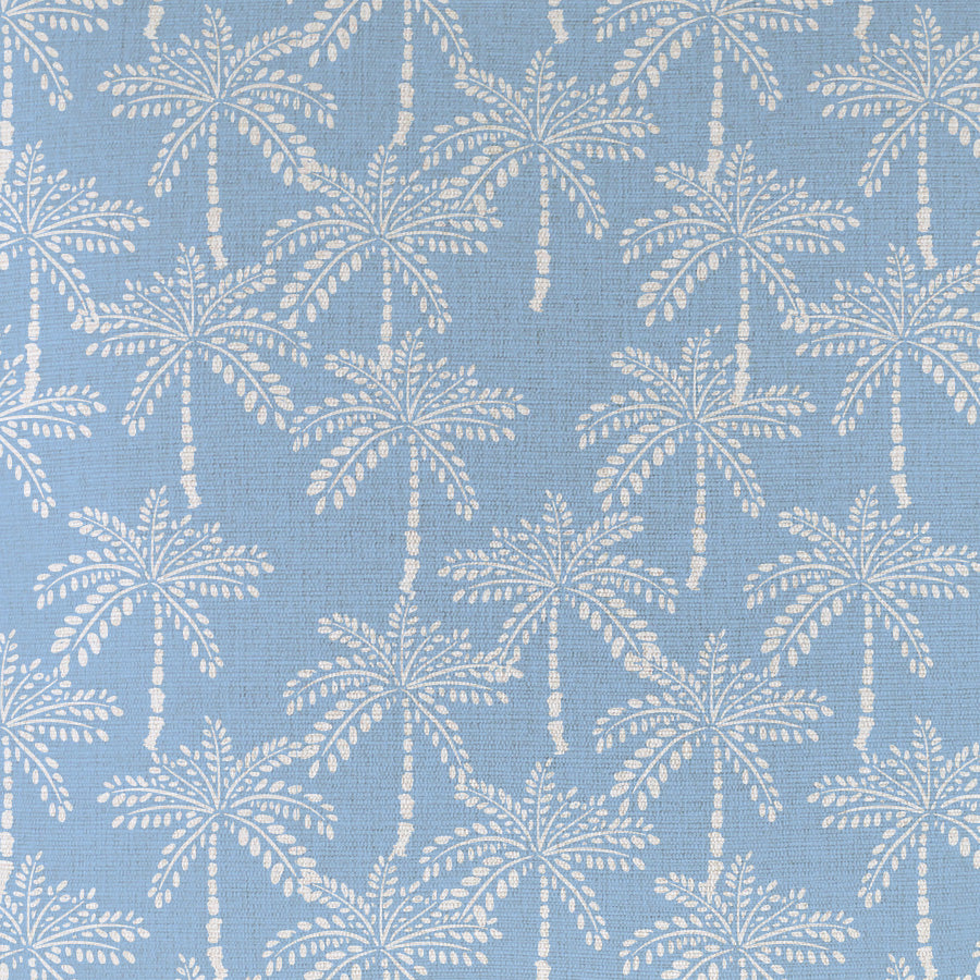 Cushion Cover-With Piping-Cabana Palms Pale Blue-45cm x 45cm