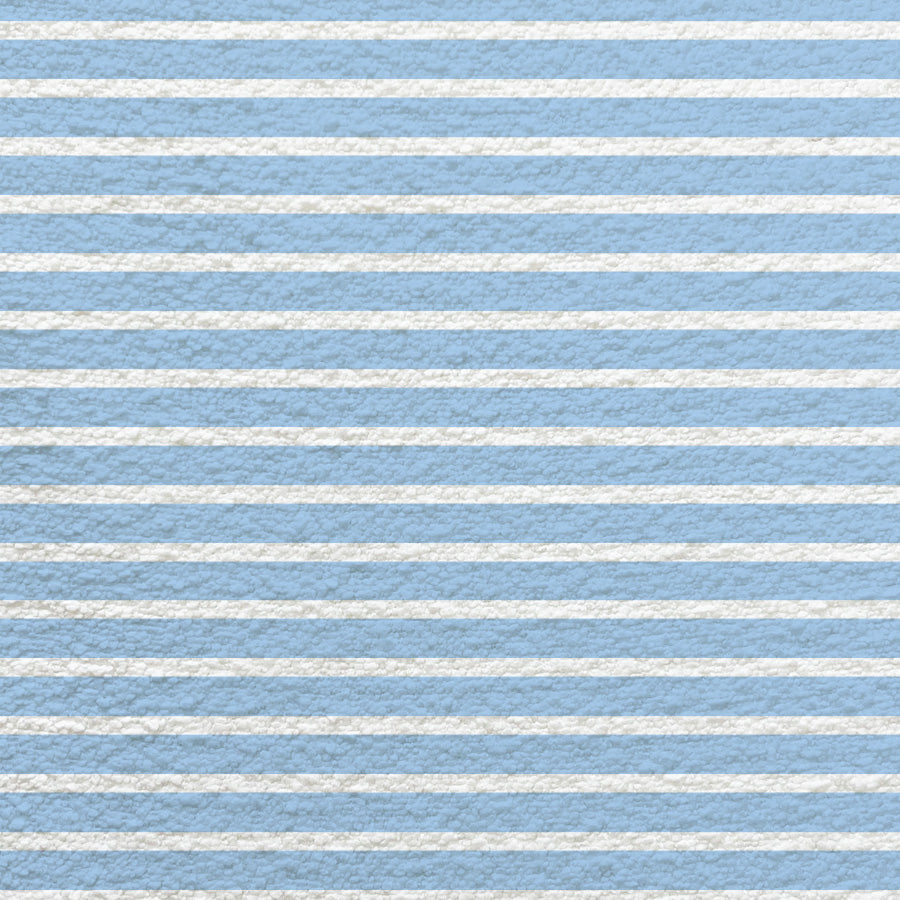 Cushion Cover-Boucle-No Piping-Hampton Stripe Pale Blue-45cm x 45cm