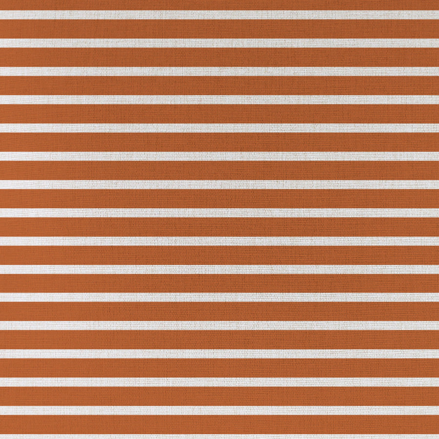 Cushion Cover-Coastal Fringe-Hampton Stripe Burnt Orange-45cm x 45cm