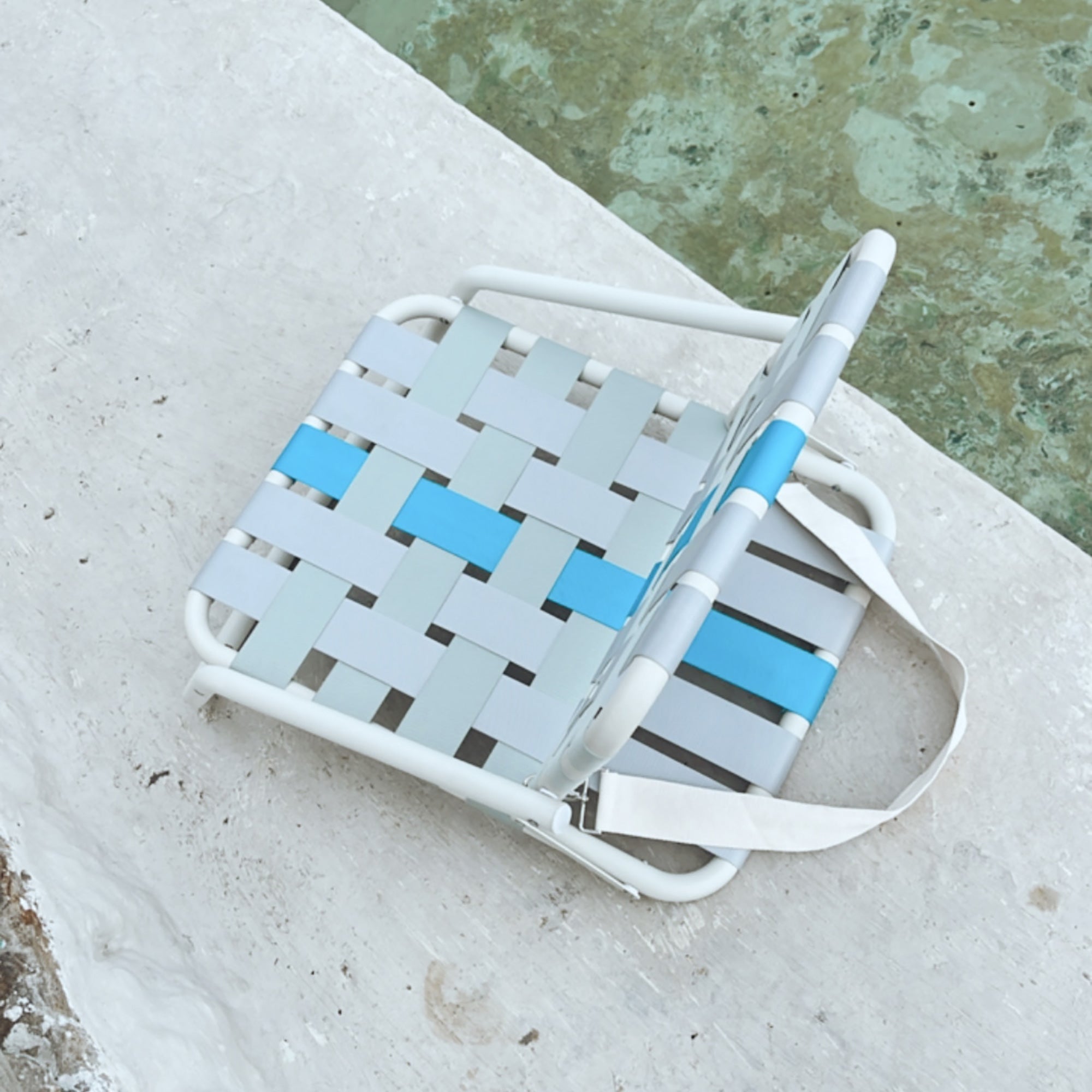 Designer Beach Chair-Blue Grey