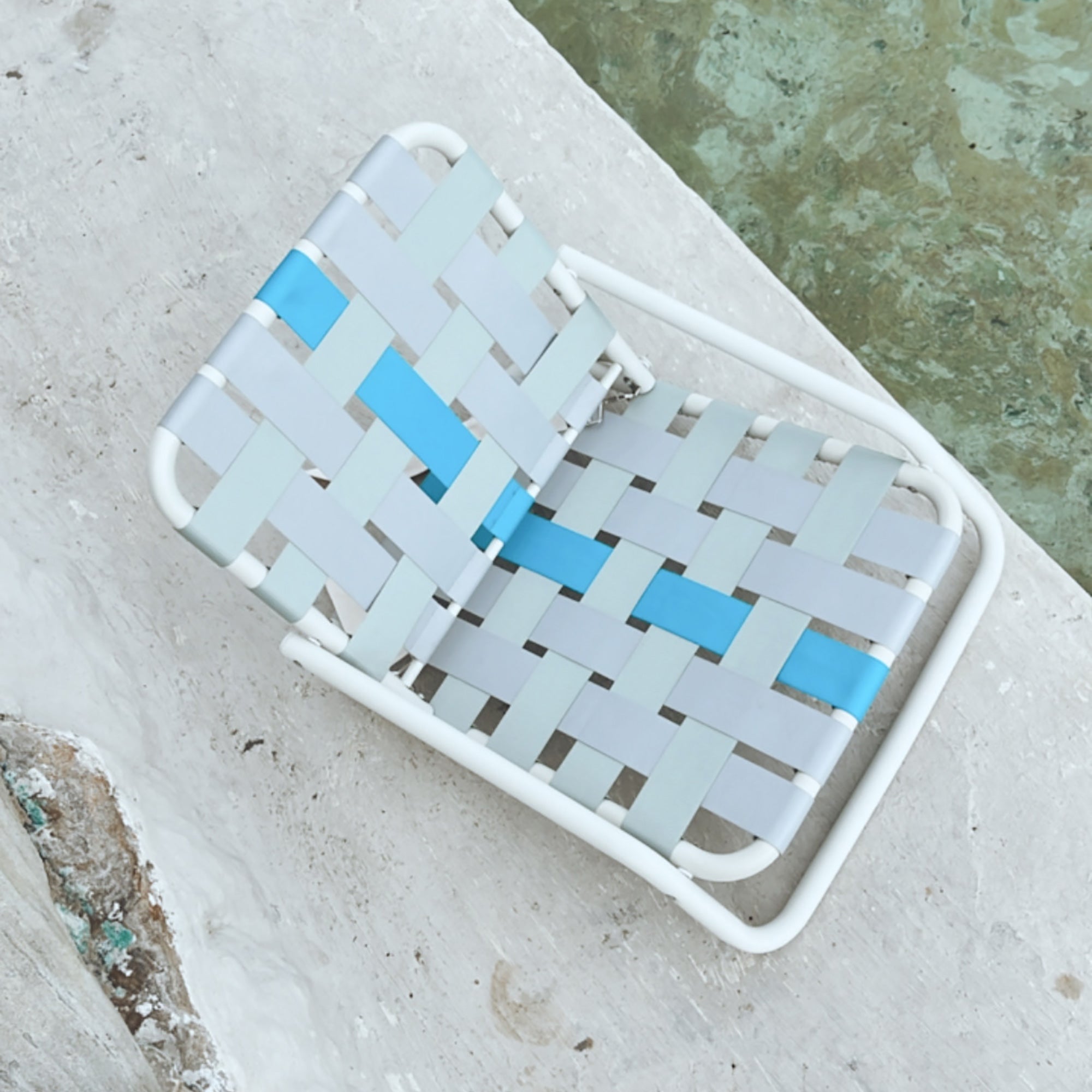 Designer Beach Chair-Blue Grey