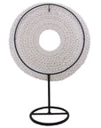 Tribal Shell Decor Stand-Beige Cowrie Shells-Medium