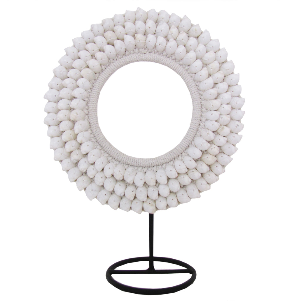 Tribal Shell Decor Stand-White Shells-Medium – Escape to Paradise