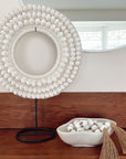 Tribal Shell Decor Stand-White Shells-Medium