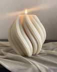 Swirl Candle-Natural-Lime Basil & Citrus