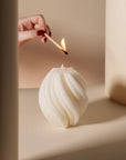 Swirl Candle-Natural-Lime Basil & Citrus