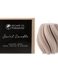 Swirl Candle-Beige-Sea Salt & Caramel