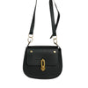 Black Boxy Handbag with Gold Chain