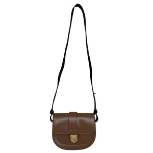 Brown Saddle Handbag