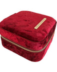 Small Velvet Jewellery Box-Red