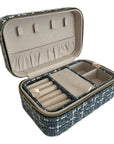 Large Tweed Jewellery Box-Light Blue