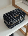 Large Tweed Jewellery Box-Black