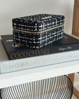 Large Tweed Jewellery Box-Black