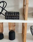 Large Tweed Jewellery Box-Black