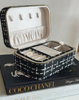 Large Tweed Jewellery Box-Black