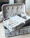 Large Tweed Jewellery Box-Cream