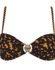 Bandeau Bikini Top-Tortoiseshell