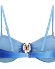 Bandeau Bikini Top-Gradient Blue