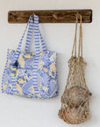 Striped Beach Bag-Lovely Lavender