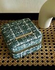 Small Tweed Jewellery Box-Light Blue
