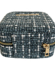 Small Tweed Jewellery Box-Light Blue