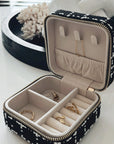 Small Tweed Jewellery Box-Black