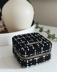 Small Tweed Jewellery Box-Black