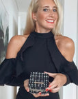 Small Tweed Jewellery Box-Black