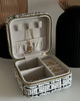 Small Tweed Jewellery Box-Cream