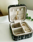 Small Tweed Jewellery Box-Khaki