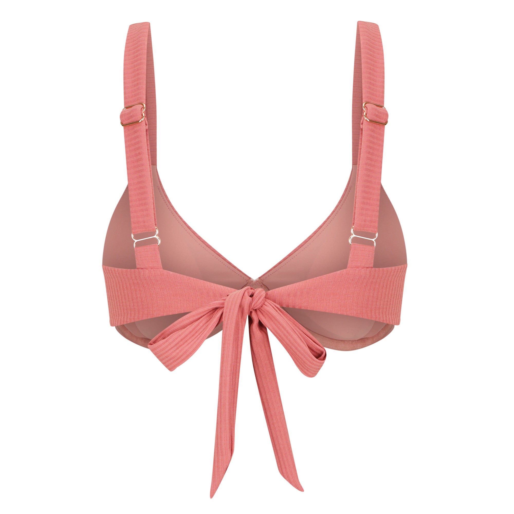 Underwire Bikini Top-Ribbed Blush