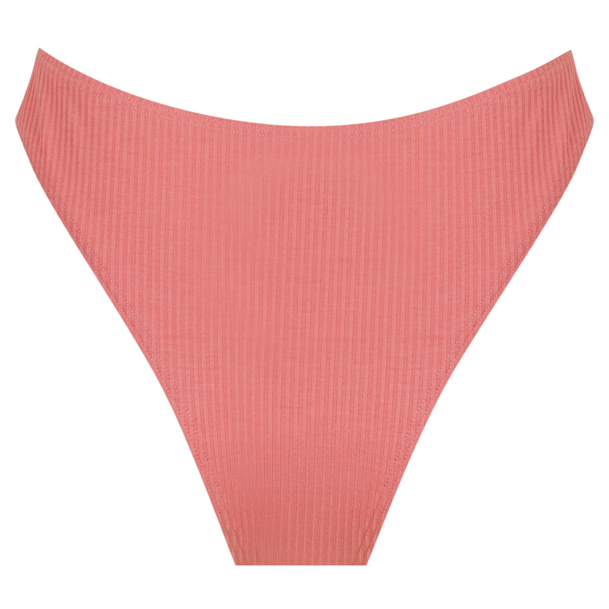 Simple Bikini Bottom-Ribbed Blush