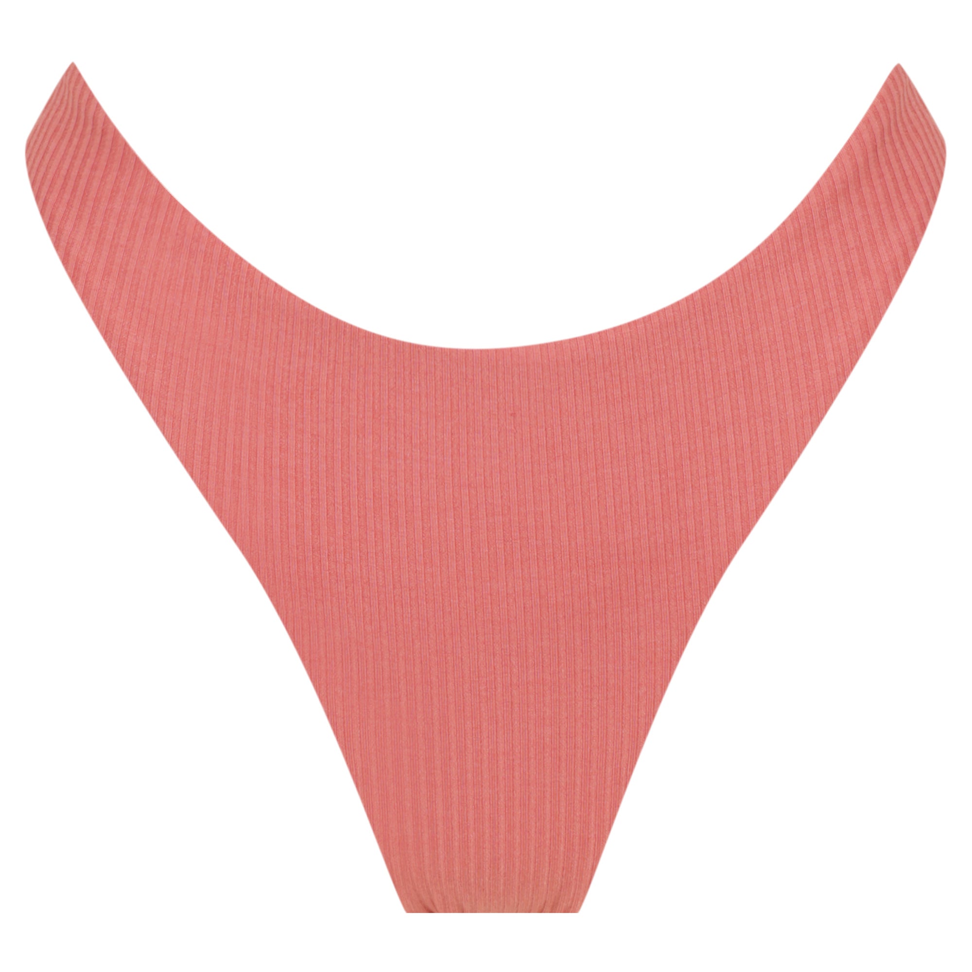 Simple Bikini Bottom-Ribbed Blush